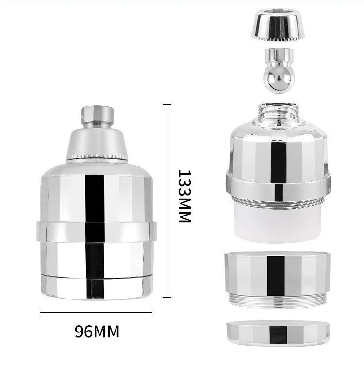 Bluejw 15-Stage Shower Filter - High Output Chrome Showerhead Filter for Hard Water - Powerful Fixed Spa Showerhead - Showerhead Filters for Hair & Skin Health - Image 5